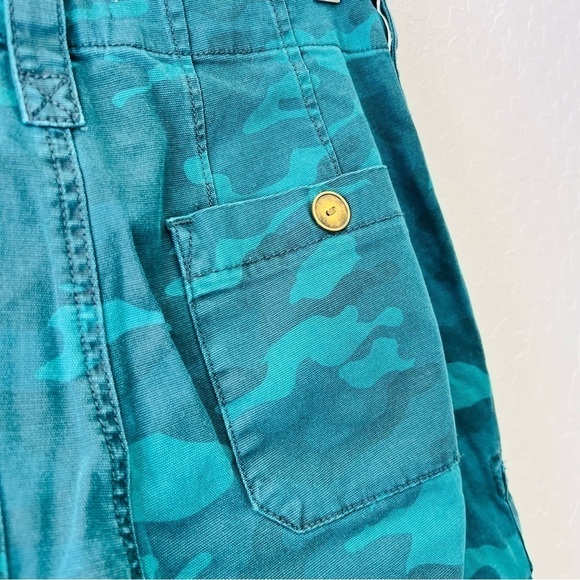 Anthropologie Austin Green Blue Camo Blend Cropped Cargo Pant 28 - Picture 5 of 12